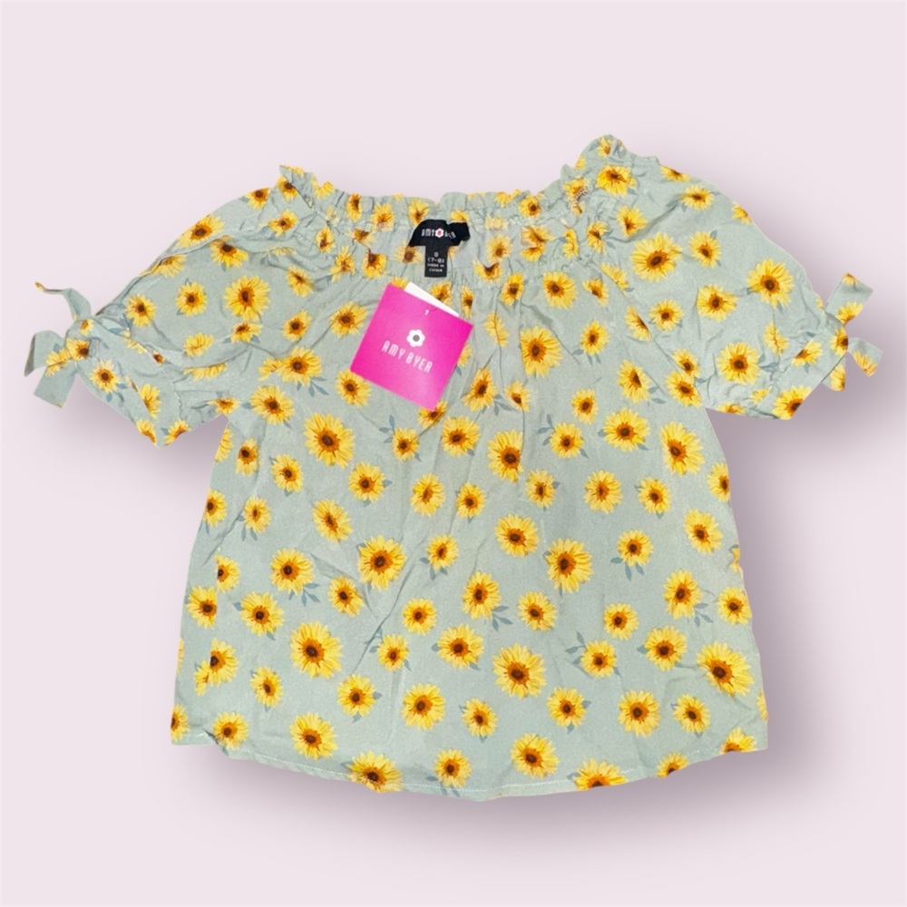 Amy Byer Girls Sunflower Top NWT | Size 7/8 (S)